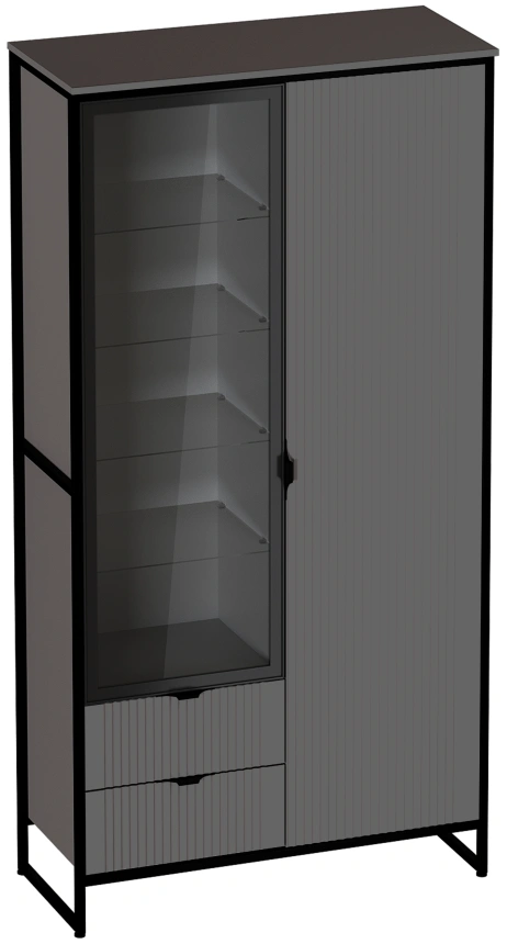 Модульная гостиная Нора 3, металл бруклин / графит