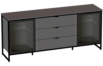 Модульная гостиная Нора 3, металл бруклин / графит