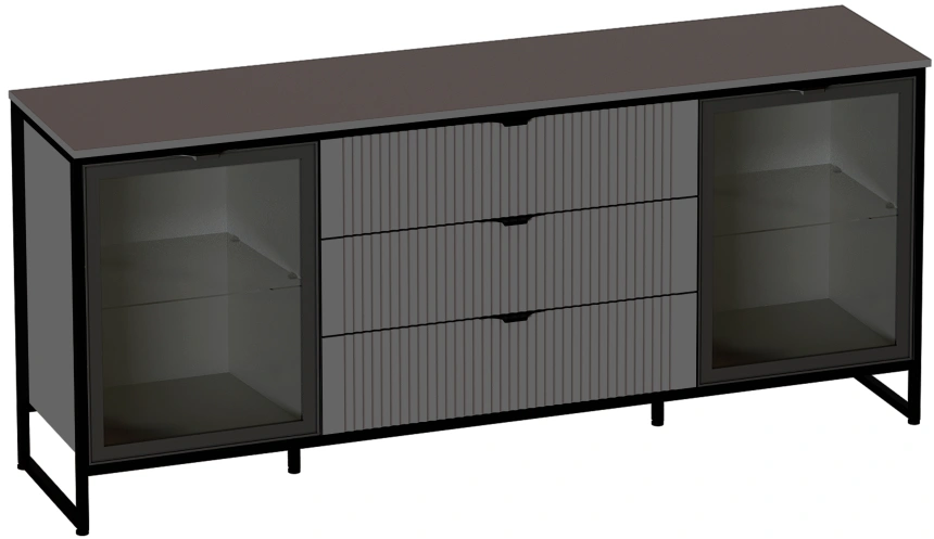 Модульная гостиная Нора 3, металл бруклин / графит