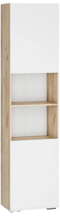Стеллаж Алетра, ПО-500, дуб крафт серый / глянец белый