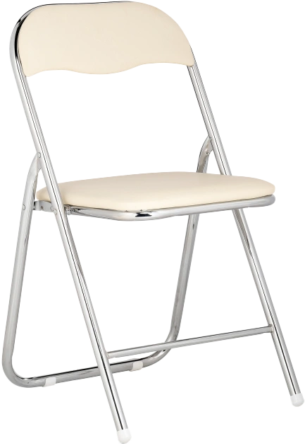 Стул Fold 1, складной, beige / chrome