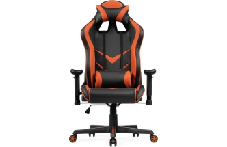 Компьютерное кресло Racer, игровое, черное / оранжевое