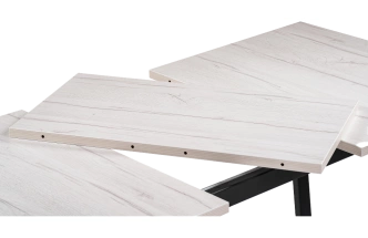 Кухонный стол раздвижной Лота Лофт, 120(160)x75, ЛДСП, юта, каркас черный матовый 