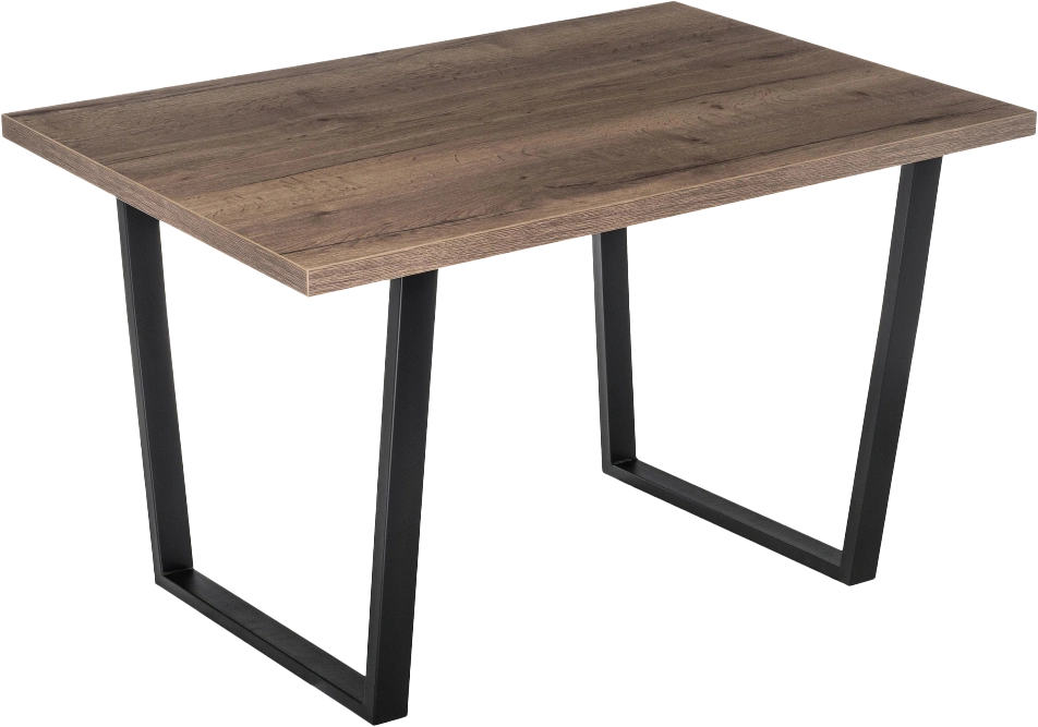Кухонный стол Эльпатия, 130x75, ЛДСП, дуб велингтон, каркас черный матовый