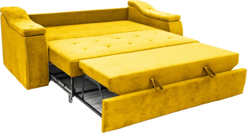 Диван прямой Бруно, Catania lemon, нить белая
