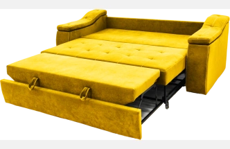 Диван прямой Бруно, Catania lemon, нить белая