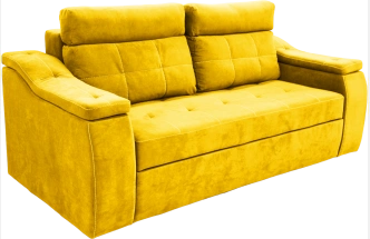 Диван прямой Бруно, Catania lemon, нить белая