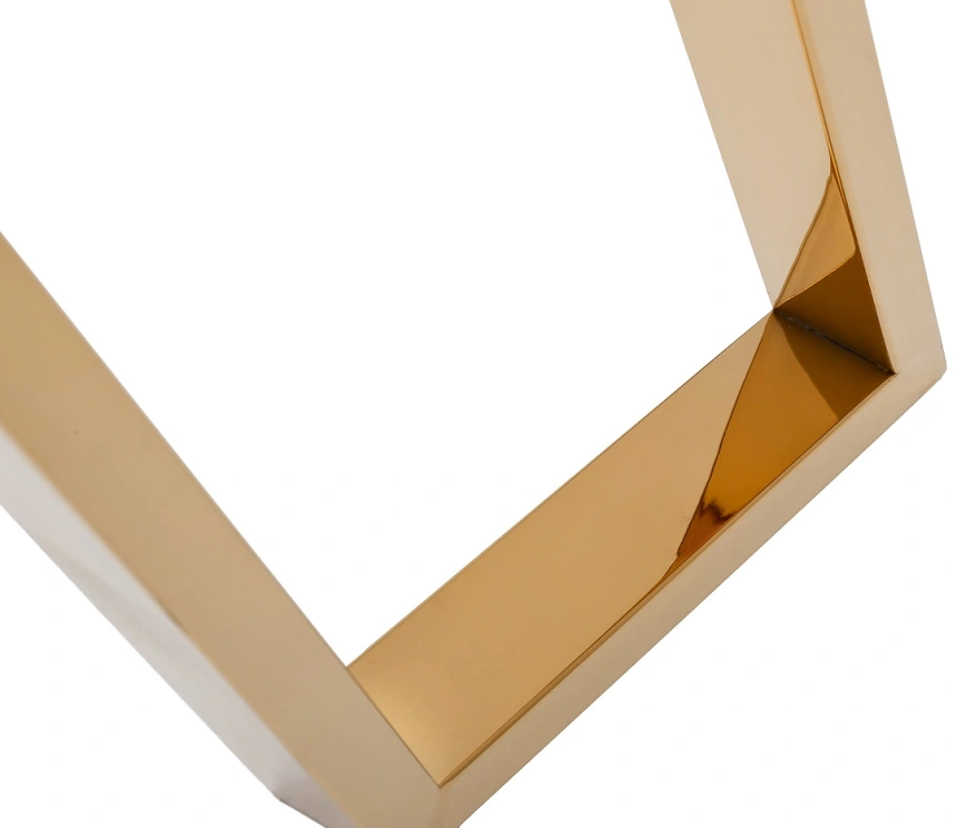 Стол письменный GY-07910, прозрачный / золото 