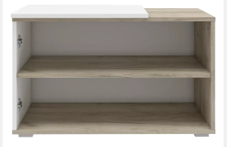 Тумба для обуви Одри, 80x49,6x33,3 Дуб крафт/Белый