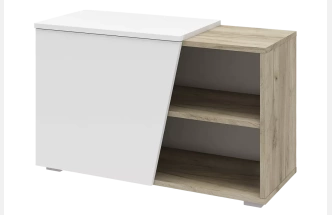 Тумба для обуви Одри, 80x49,6x33,3 Дуб крафт/Белый