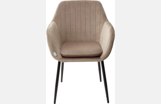 Стул Alabama, мягкий, Bluvel-40 Beige, велюр, черный каркас