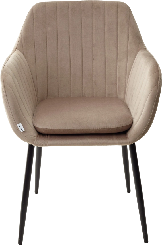 Стул Alabama, мягкий, Bluvel-40 Beige, велюр, черный каркас