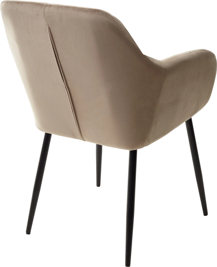 Стул Alabama, мягкий, Bluvel-40 Beige, велюр, черный каркас