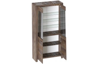 Шкаф-витрина двухдверный Мальта, со стеклом, таксония