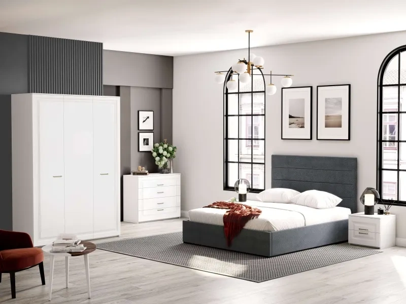 Комод Манхэттен, с четырьмя ящиками, белый аляска / айс 06