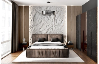 Кровать Чикаго 140, полутораспальная, мягкая, аликанте серый