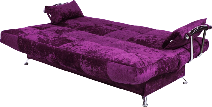 Диван прямой Финка Хром, Plush purple velvet