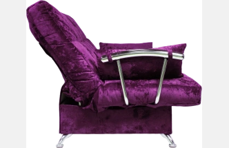 Диван прямой Финка Хром, Plush purple velvet