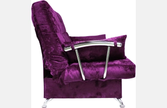 Диван прямой Финка Хром, Plush purple velvet