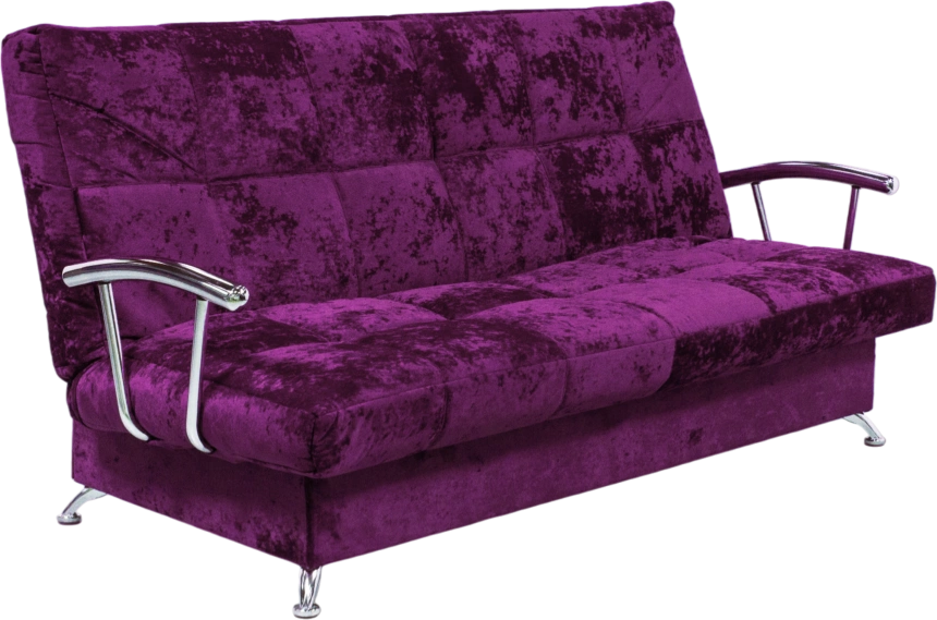 Диван прямой Финка Хром, Plush purple velvet