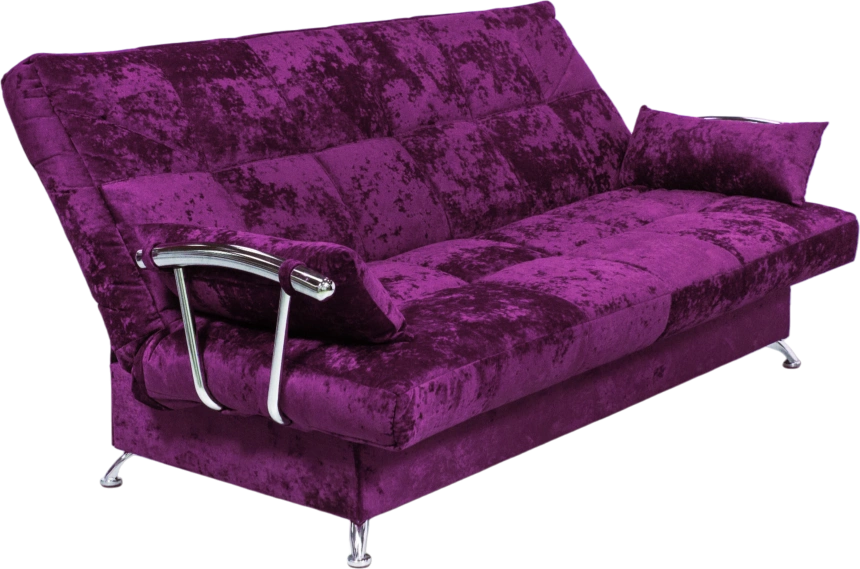 Диван прямой Финка Хром, Plush purple velvet