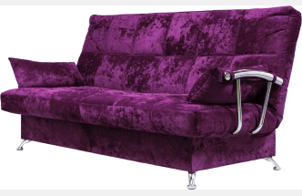Диван прямой Финка Хром, Plush purple velvet