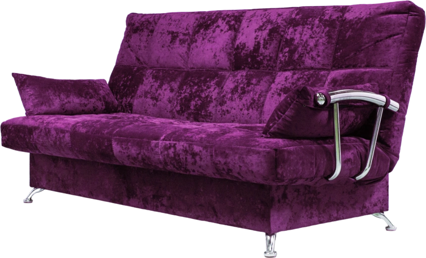 Диван прямой Финка Хром, Plush purple velvet
