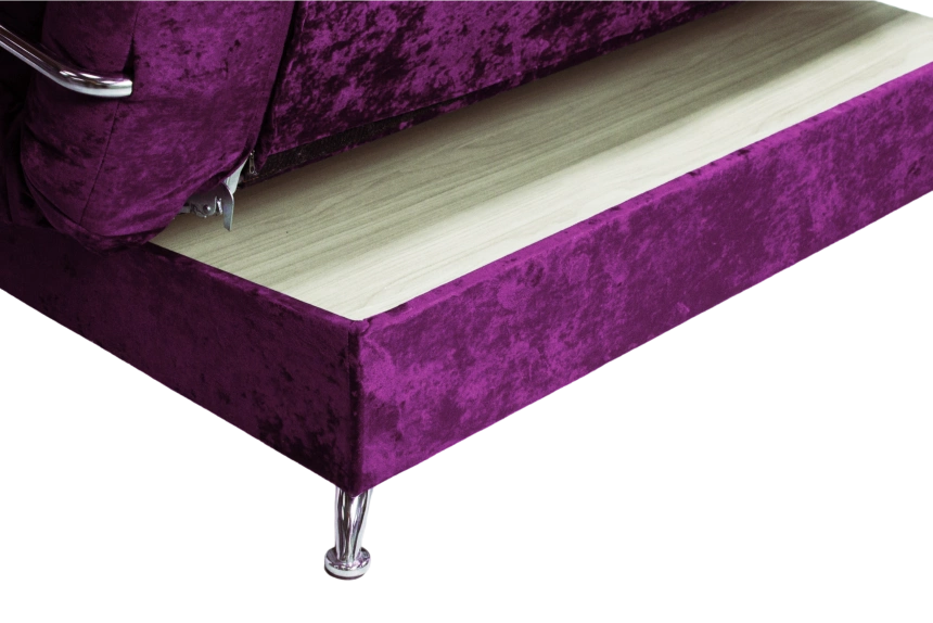 Диван прямой Финка Хром, Plush purple velvet