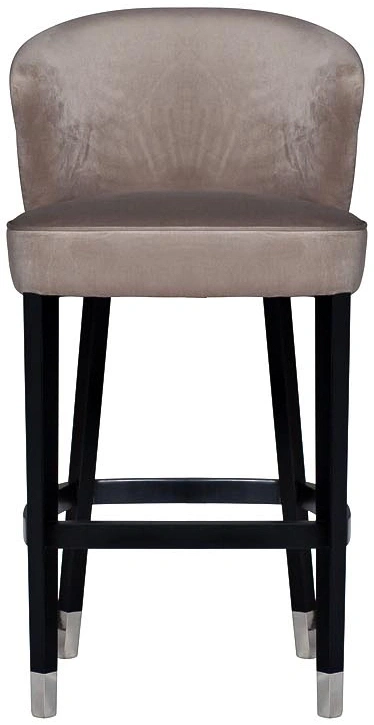 Барный стул 48MY-4115-B PEG, велюр, жемчужно-серый