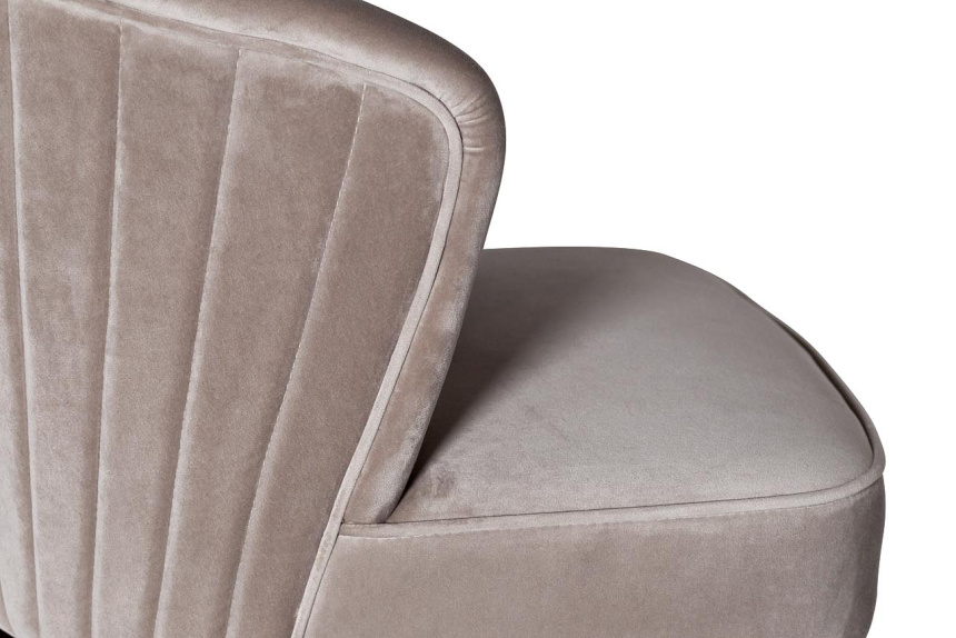 Барный стул 48MY-4115-B PEG, велюр, жемчужно-серый