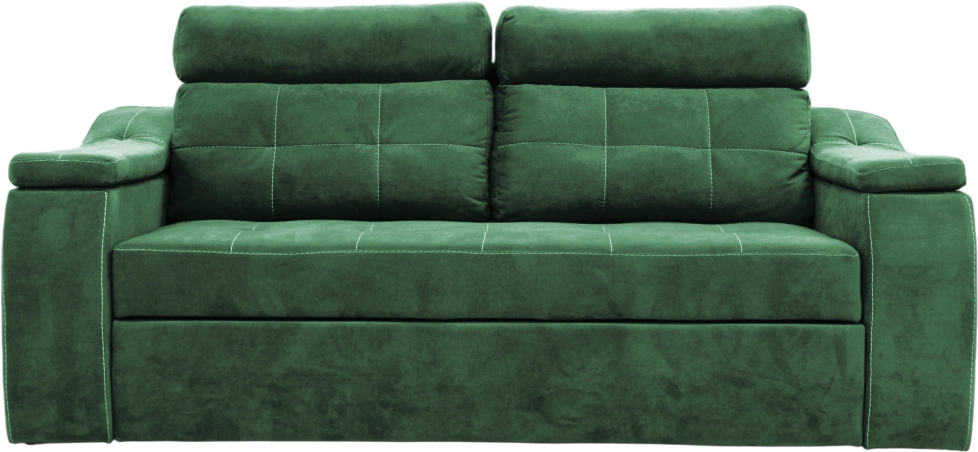 Диван прямой Бруно, Catania izumrud, нить белая