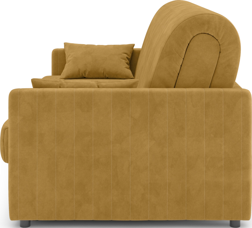 ​Диван прямой Хилтон 160, модель 139, Ultra Mustard​ (соломенный​) / венге