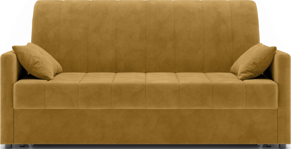 Диван прямой Хилтон 160, модель 139, Ultra Mustard (соломенный) / венге