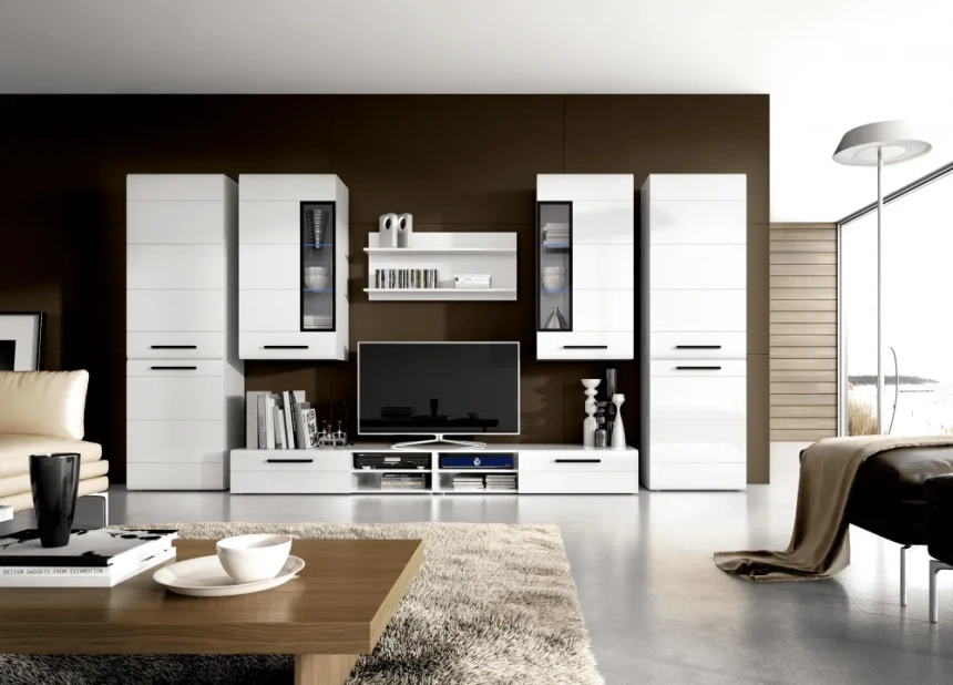 Полка Кёльн 980, открытая, белый аляска / белый глянец