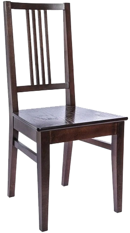 Стул Никас, деревянный, жесткий, орех темный