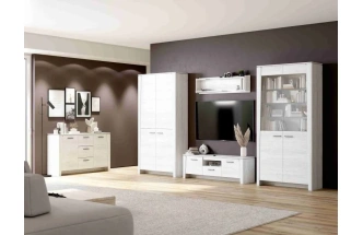 Тумба Мальта, с полками и ящиками, дуб винтерберг 