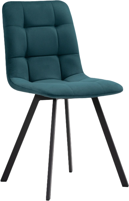 Стул Чилли, на металлокаркасе, морская волна / черный каркас