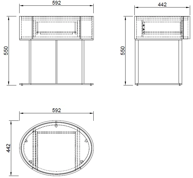 Тумба прикроватная 77IP-NS2076, с ящиком 