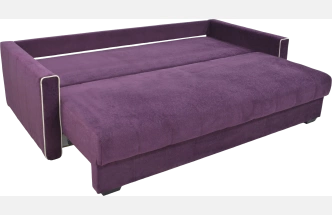 Диван прямой Бали 3, Puma violet, Puma vanilla 
