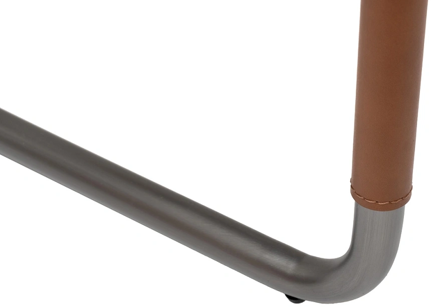  Стул 160KD-80070, мягкий, экокожа, кремовый / терракота