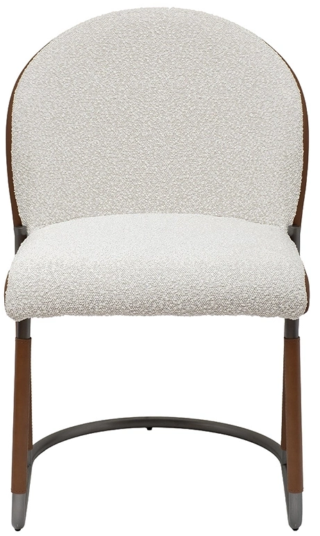  Стул 160KD-80070, мягкий, экокожа, кремовый / терракота