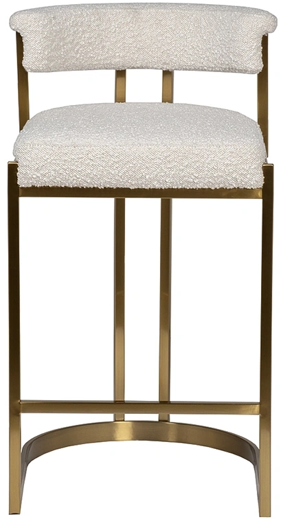 Барный стул GY-08216, букле, бежевый / матовое золото