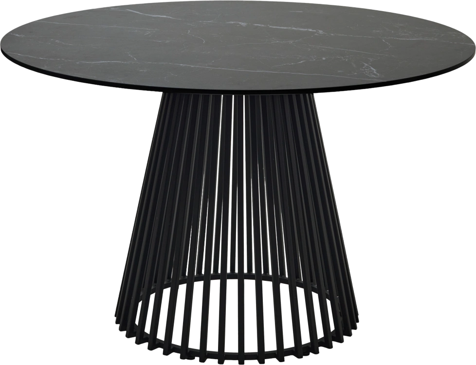 Кухонный стол Terni 120, Matt Black Marble Solid Ceramic Черный мрамор матовый, керамика, Черн.каркас