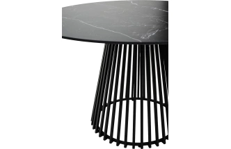 Кухонный стол Terni 120, Matt Black Marble Solid Ceramic Черный мрамор матовый, керамика, Черн.каркас