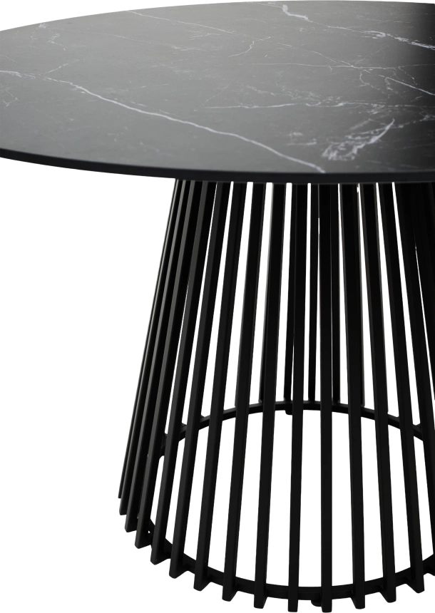Кухонный стол Terni 120, Matt Black Marble Solid Ceramic Черный мрамор матовый, керамика, Черн.каркас
