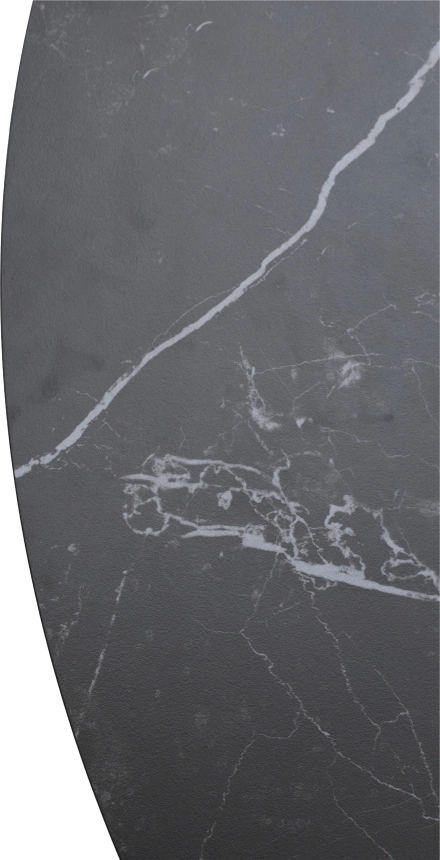 Кухонный стол Terni 120, Matt Black Marble Solid Ceramic Черный мрамор матовый, керамика, Черн.каркас