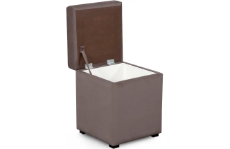 Банкетка-пуф № 20, с ящиком для хранения, альба светло-коричневый