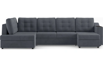 Диван П-образный Невада, модель 020, комплектация 5 левый, Omega 32 (темно-серый)