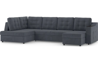 Диван П-образный Невада, модель 020, комплектация 5 левый, Omega 32 (темно-серый)