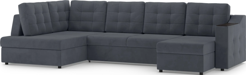 Диван П-образный Невада, модель 020, комплектация 5 левый, Omega 32 (темно-серый)